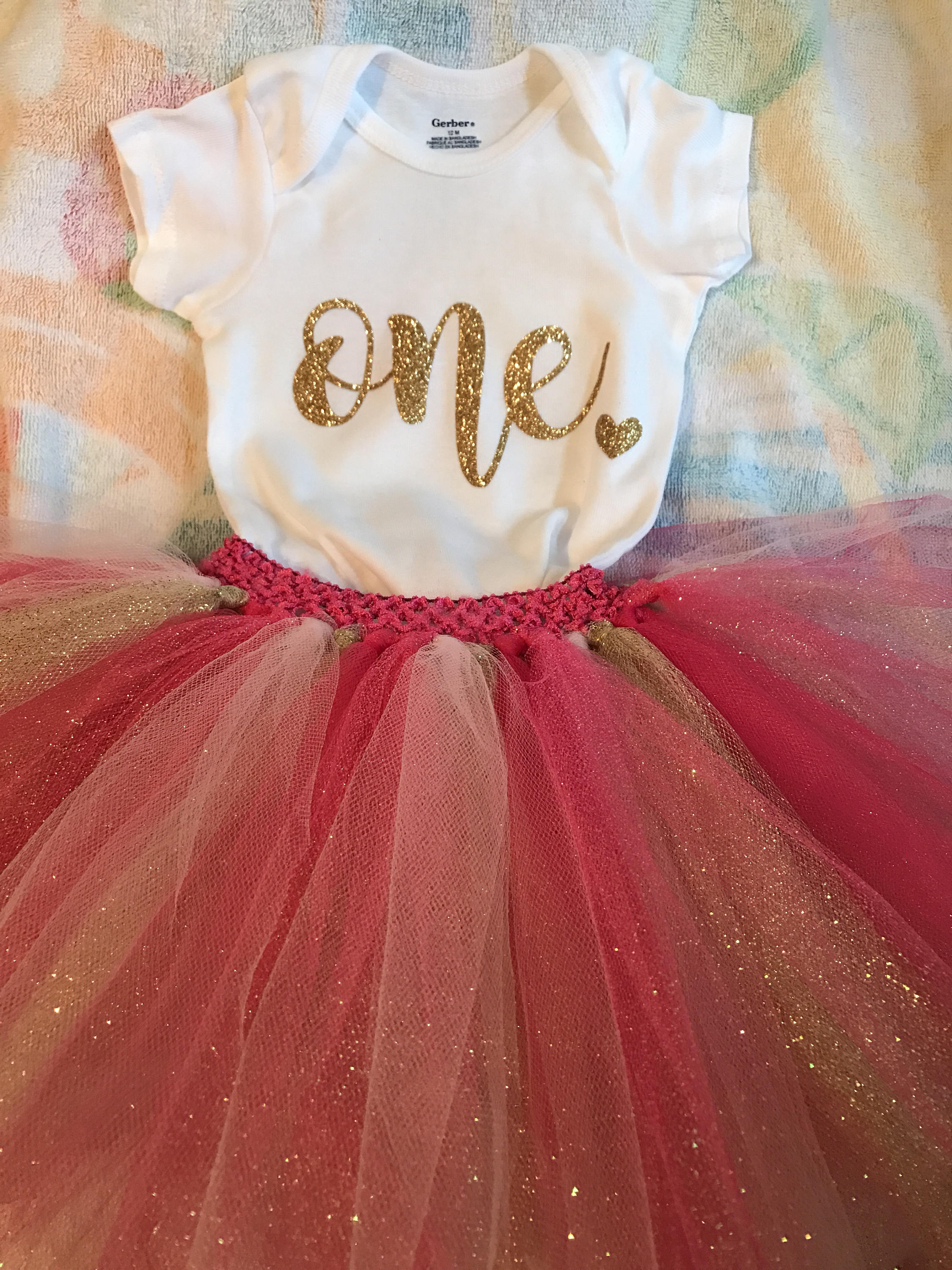 Baby Girl First Birthday Onesie & Tutu Set Etsy