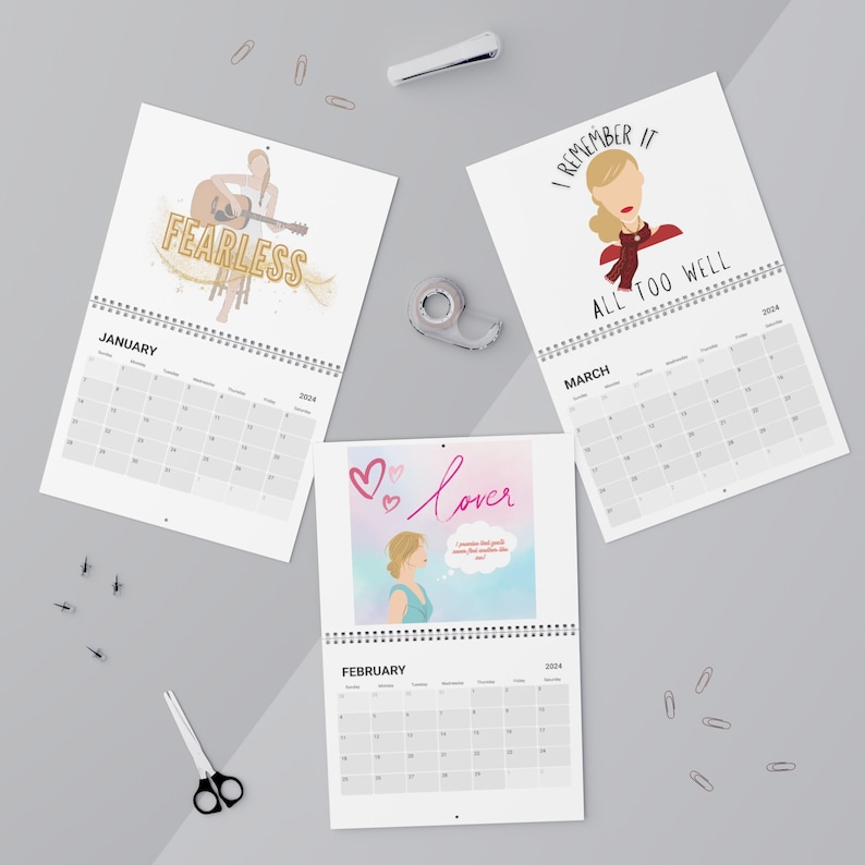 Taylor Swift Eras Calendar 2024 Etsy Australia