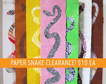 Paper Snake Collage Wall Hangings - SALE!