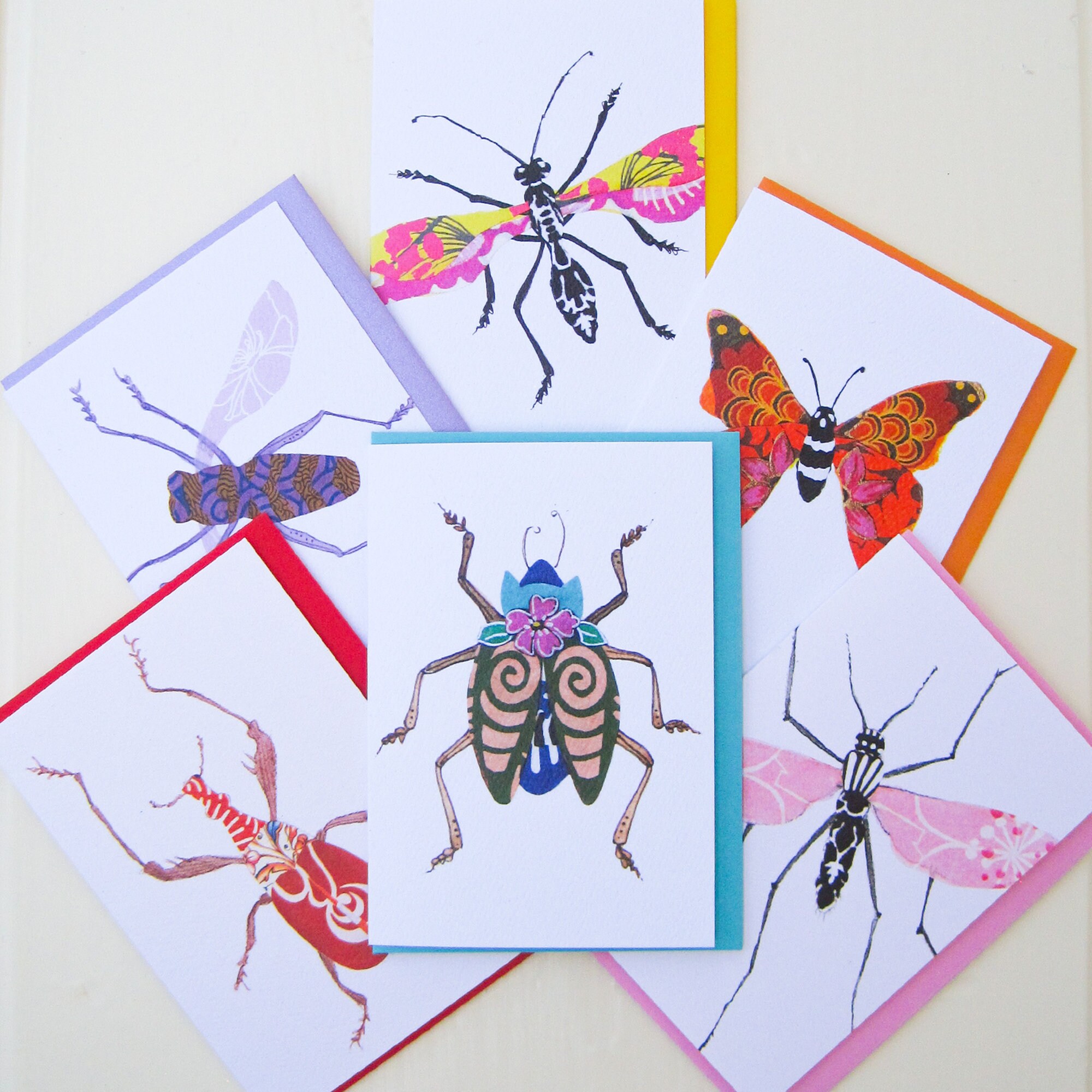 Bug Card 6Pack 1 Etsy
