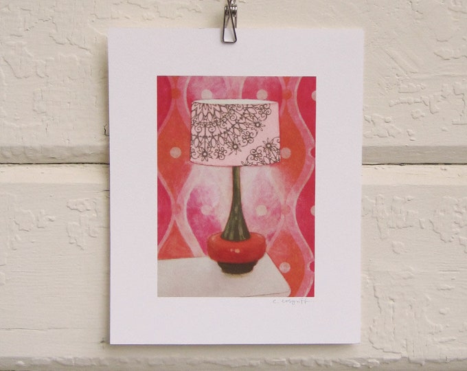 8 x 10 Lamp Print - Pink and Orange Pop