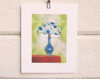 8 x 10 Lamp Print - Mod Turquoise