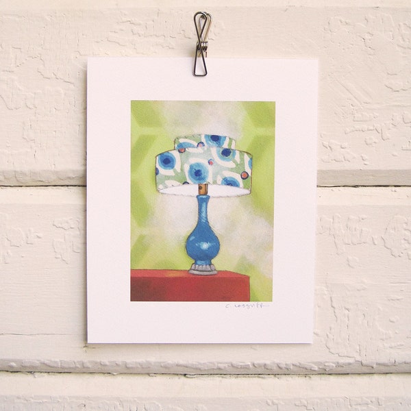 8 x 10 Lamp Print - Mod Turquoise