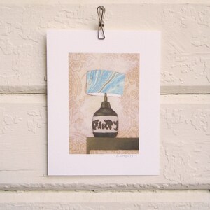 8 x 10 Lamp Print - Mid-Century Marbleized