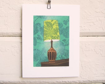 8 x 10 Lamp Print - Leafy Green