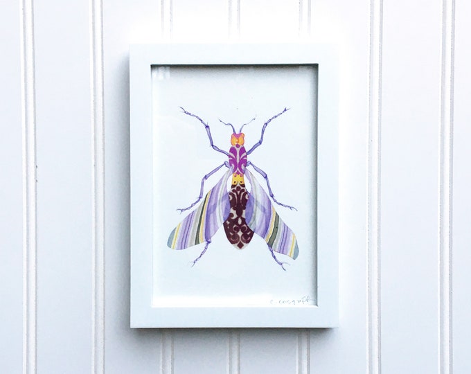 Lavender Marble Wing Bug Art Print