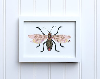 Strawberry Milkshake Moth Art Print