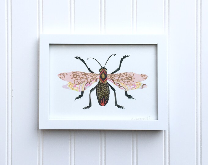 Strawberry Milkshake Moth Art Print