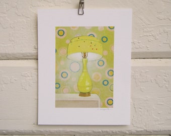 8 x 10 Lamp Print - Yellow Confetti