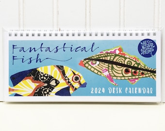 Fantastical Fish 2024 Mini Desk Calendar