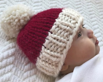 Christmas Knitted Hat - Santa hat