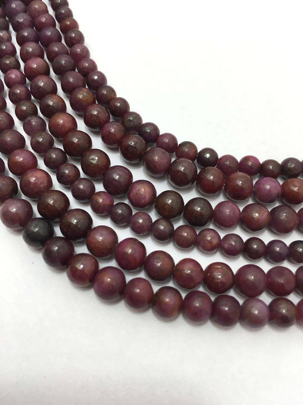 5 6 Mm Ruby Plain Round 5 to 6 Mm Gemstone Beads Strand Sale / Precious