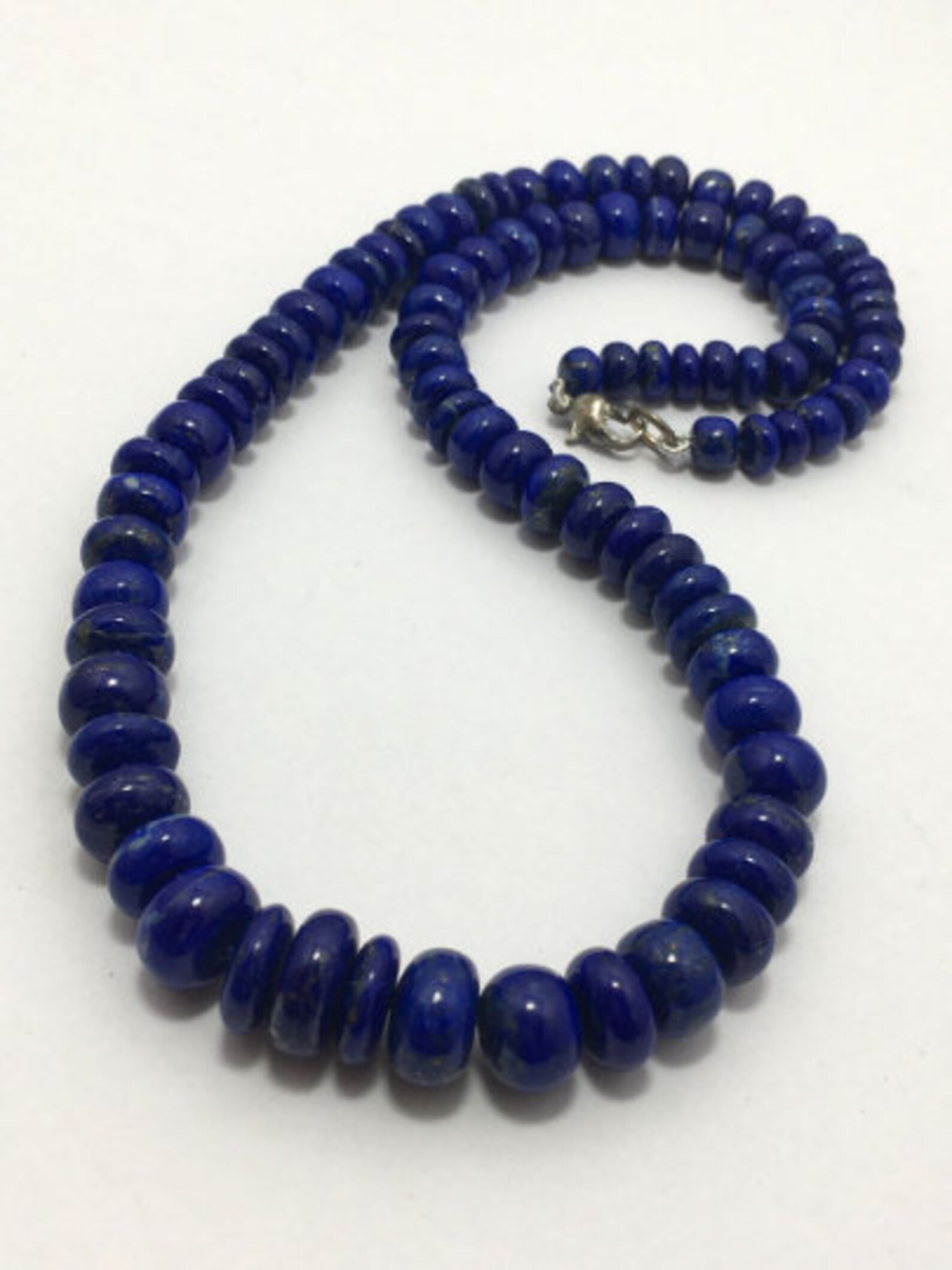 Lapis Lazuli Necklace Blue Beaded Necklaces for Men Women Lapis