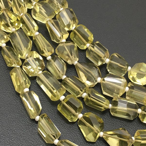14 Inch Strand  Natural Lemon Topaz Faceted Nugget Shape Beads ,Lemon Topaz Nuggets Beads,Lemon Topaz Gemstones Beads,Jewelry Making Beads