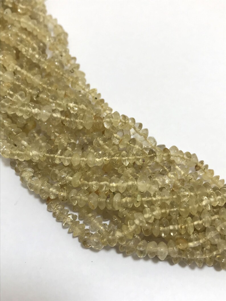 On Sale Lot ofGolden Rutile Plain Rondelle 4 to 4.5 mm 13Gemstone Beadssemi Precious BeadsRare BeadsQuality BeadsBeaded Jewellery