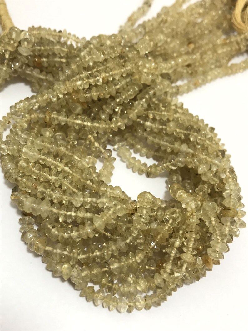 On Sale Lot ofGolden Rutile Plain Rondelle 4 to 4.5 mm 13Gemstone Beadssemi Precious BeadsRare BeadsQuality BeadsBeaded Jewellery