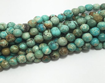 6 to 6.5 mm Turquoise Plain Round Gemstone Beads Strand Sale / Turquoise Wholesale / Semiprecious Stone beads / 8 mm Round Beads / Gemstone