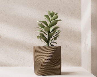 STRIA: Wooden Modern Unique Planter