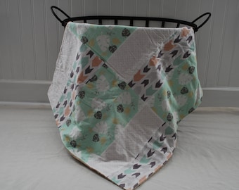 Safari Kinderwagen Größe Baby Decke - Grün, Beige und Grau Baby Decke, Gender Neutral Baby Decke, Safari Kinderzimmer Dekor, Baby-Dusche-Geschenk