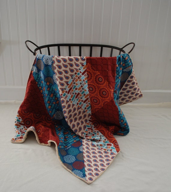 Bohemian Style Baby Blanket Metallic Medallion Paisley And Bohemian Style Baby Blanket Metallic