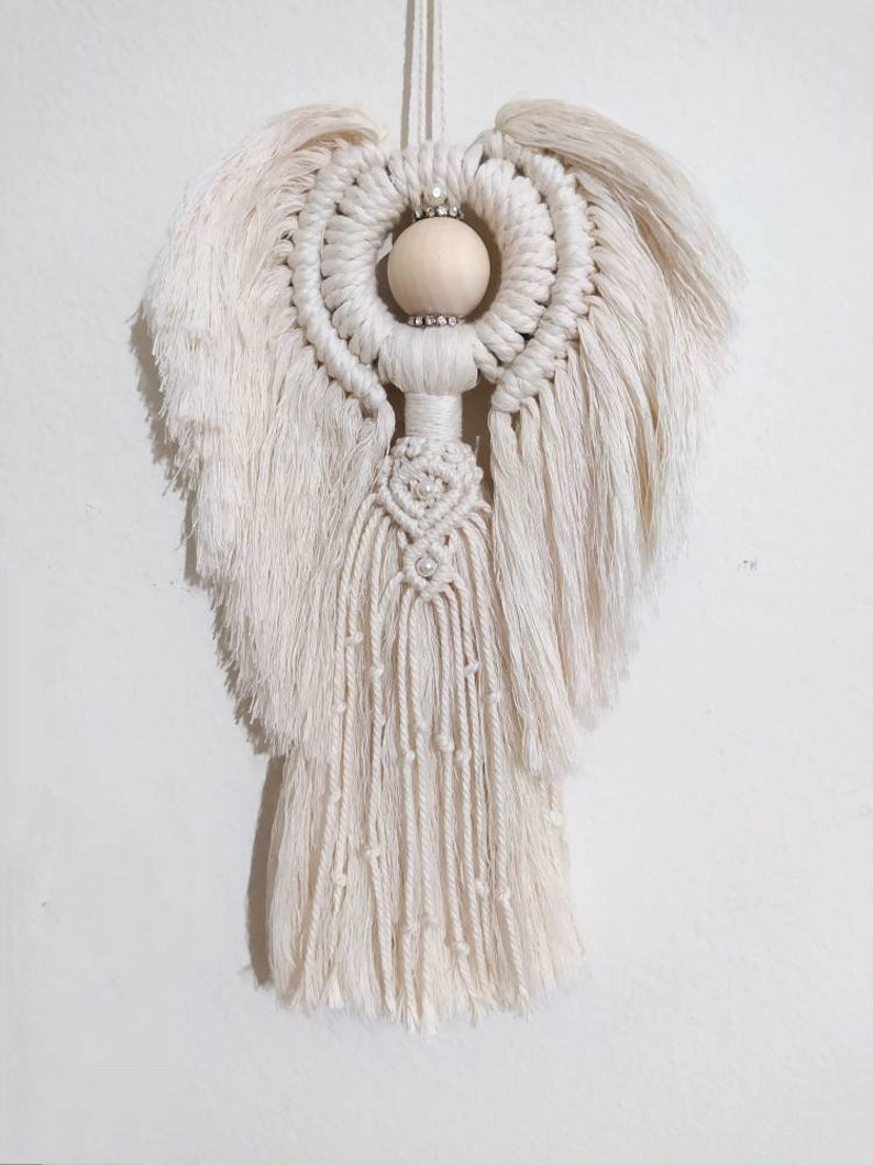 DIY Macrame Angel Wall Hanging Step by Step Video Tutorial Etsy