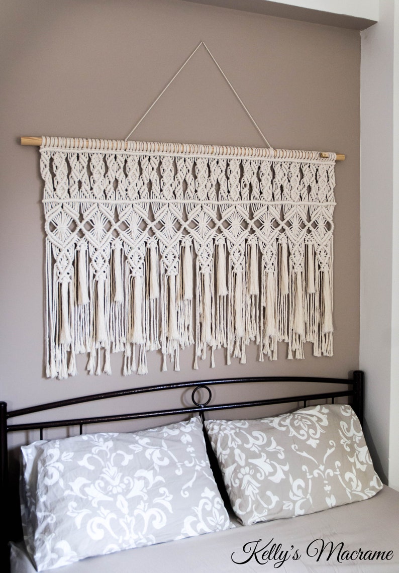 Large Macrame Wall Hanging Macrame Wedding Backdrop Bohemian Etsy