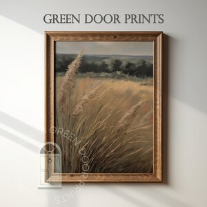 Vintage Oil Painting | Portrait Art | Wall Art | Gift Wall Art | Farmhouse Wall Art | Instant Download | Green Door Prints | High Resolution