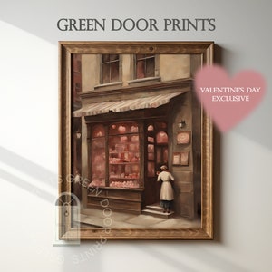 Vintage Oil Painting | Instant Download | Portrait Art | Wall Art | Gift Wall Art | Valentine&#39;s day art | Green Door Prints | High Res