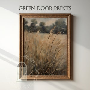 Vintage Oil Painting | Portrait Art | Wall Art | Gift Wall Art | Farmhouse Wall Art | Instant Download | Green Door Prints | High Resolution