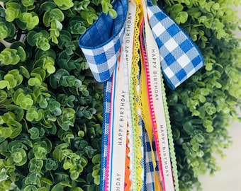 Bundel verjaardagslint met strik - verjaardagsversieringen - 24" lang