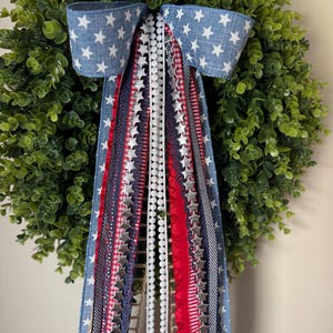 4th of July Ribbon Bundle – Wreath Decor - Red White and Blue Bow - Ready to Ship