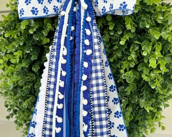 Bundel met Wildcat-lint met strik: Game Day-kransbijlage