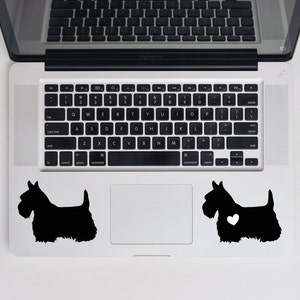 Set of 2! Scottish terrier decal, Scottish terrier decal for laptop, car, macbook, wall
