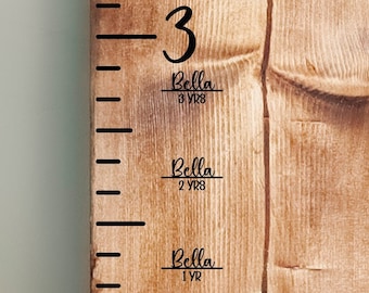 Custom Growth Chart Add-On Decals, Birth day to 18yrs(20 pcs), Height Markers Arrows for Growth Chart Ruler, Growth Chart Arrows