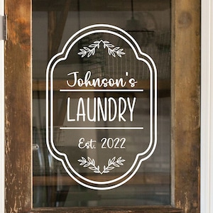 Custom Laundry Room Door Decal, Laundry Decal, Laundry Room Art, Laundry Vinyl Sticker, Farmhouse Decor, Housewarming gift