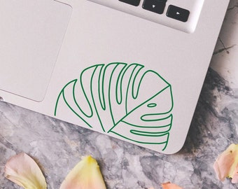 Monstera sticker, Monstera Leafs sticker voor laptop, auto, tuimelaar