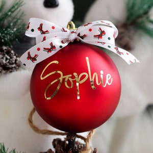 Custom Christmas Baubles Name Sticker, DIY Christmas Decor, Personalized Name Decal, Bauble Name Decal, Christmas Balls Stickers, DECAL ONLY