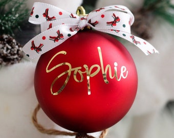 Custom Christmas Baubles Name Sticker, DIY Christmas Decor, Personalized Name Decal, Bauble Name Decal, Christmas Balls Stickers, DECAL ONLY