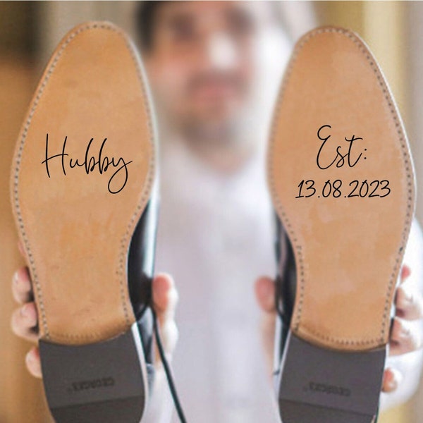 Custom Wedding Shoes Decal, Wedding Shoes Sticker, Groom Shoes Sticker, Personalized Wedding Shoes Sticker, Custom Mr decal