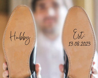 Custom Wedding Shoes Decal, Wedding Shoes Sticker, Groom Shoes Sticker, Personalized Wedding Shoes Sticker, Custom Mr decal