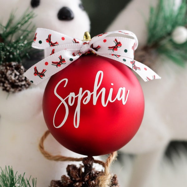 Custom Christmas Baubles Name Sticker, DIY Christmas Decor, Personalized Name Decal, Bauble Name Decal, Christmas Balls Stickers, DECAL ONLY