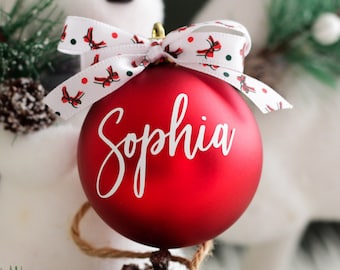 Custom Christmas Baubles Name Sticker, DIY Christmas Decor, Personalized Name Decal, Bauble Name Decal, Christmas Balls Stickers, DECAL ONLY