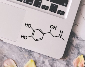 Calcomanía de molécula de adrenalina, pegatina de la ventana del teléfono portátil del automóvil