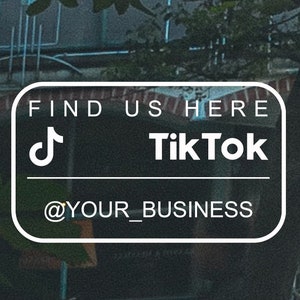Find us on Social Media Decal, Social Media Tag Sticker, Social Media Username Decal, Car Decal, Window Sticker, Business Shop Decal