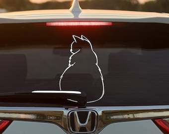 Kattdekal, katt vindrutetorkare dekal, kattklistermärke, bilvinyldekal