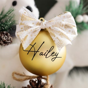 Pegatinas con nombre de bolas de Navidad personalizadas, decoración navideña de bricolaje, calcomanía con nombre personalizada, calcomanía con nombre de bolas de Navidad, calcomanías de bolas de Navidad, SOLO CALCOMANÍA