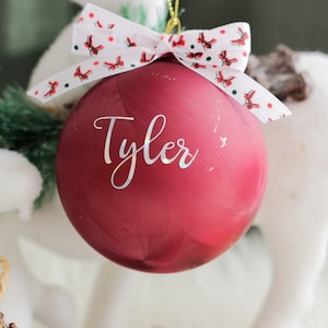 Adesivo personalizzato con nome per palline di Natale, decorazioni natalizie fai da te, adesivo con nome personalizzato, adesivo con nome per palline di Natale, adesivi per palline di Natale, SOLO DECALCOMANIA
