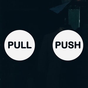 PUSH PULL Aufkleber für Tür, 2er Set Aufkleber, Push Pull Türschild Vinyl Aufkleber, Geschäft Tür Vinyl Aufkleber, Geschäft Fenster Tür Vinyl Aufkleber