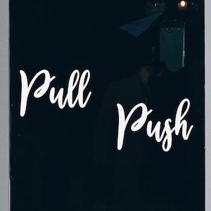 PUSH PULL Aufkleber für Tür, 2er Set Aufkleber, Push Pull Türschild Vinyl Aufkleber, Geschäft Tür Vinyl Aufkleber, Geschäft Fenster Tür Vinyl Aufkleber