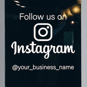 Follow us on Social Media Decal, Social Media Tag Sticker, Social Media Username Decal, Car Decal, Window Sticker, Business Shop Decal
